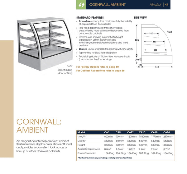 Festive Cornwall CA12 - Ambient Display Cabinet