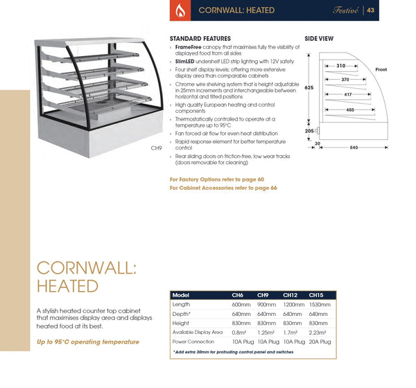 Festive Cornwall CH12 - Heated Display Unit