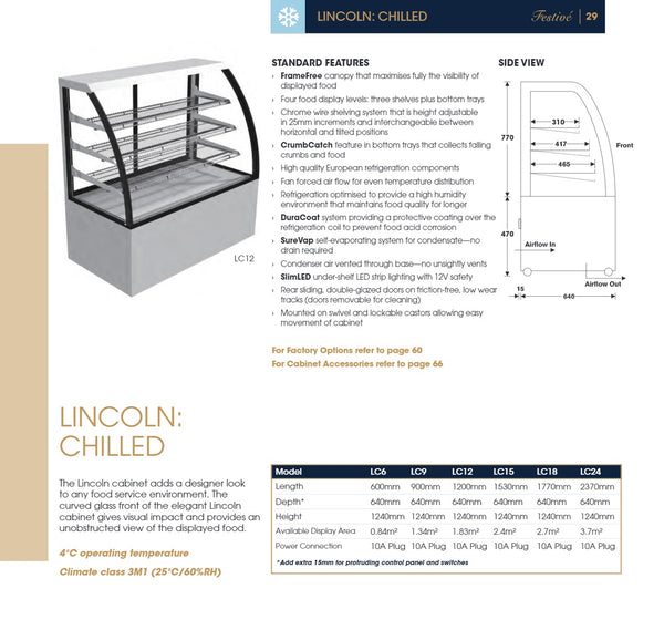 Festive Lincoln LC6 - Chilled Display Cabinet