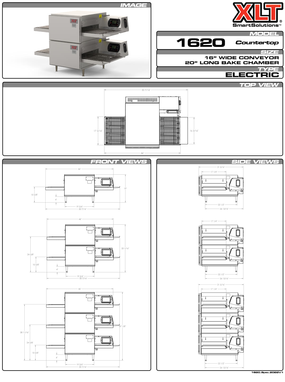 XLT 1620 - Countertop Conveyor Oven