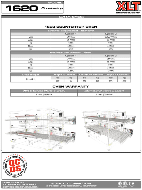 XLT 1620 - Countertop Conveyor Oven