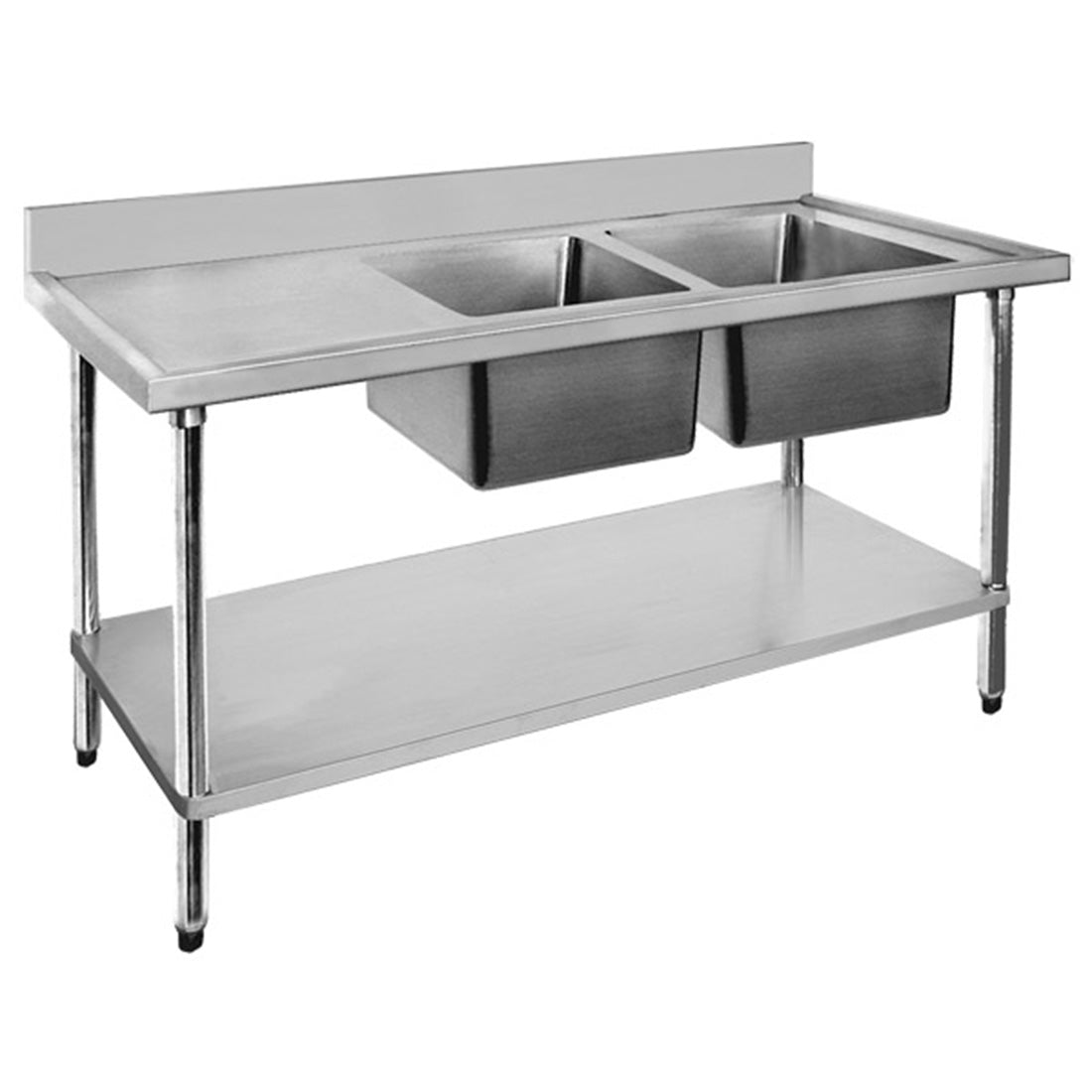 FED 1800-7-DSBR - Right Double Sink Bench