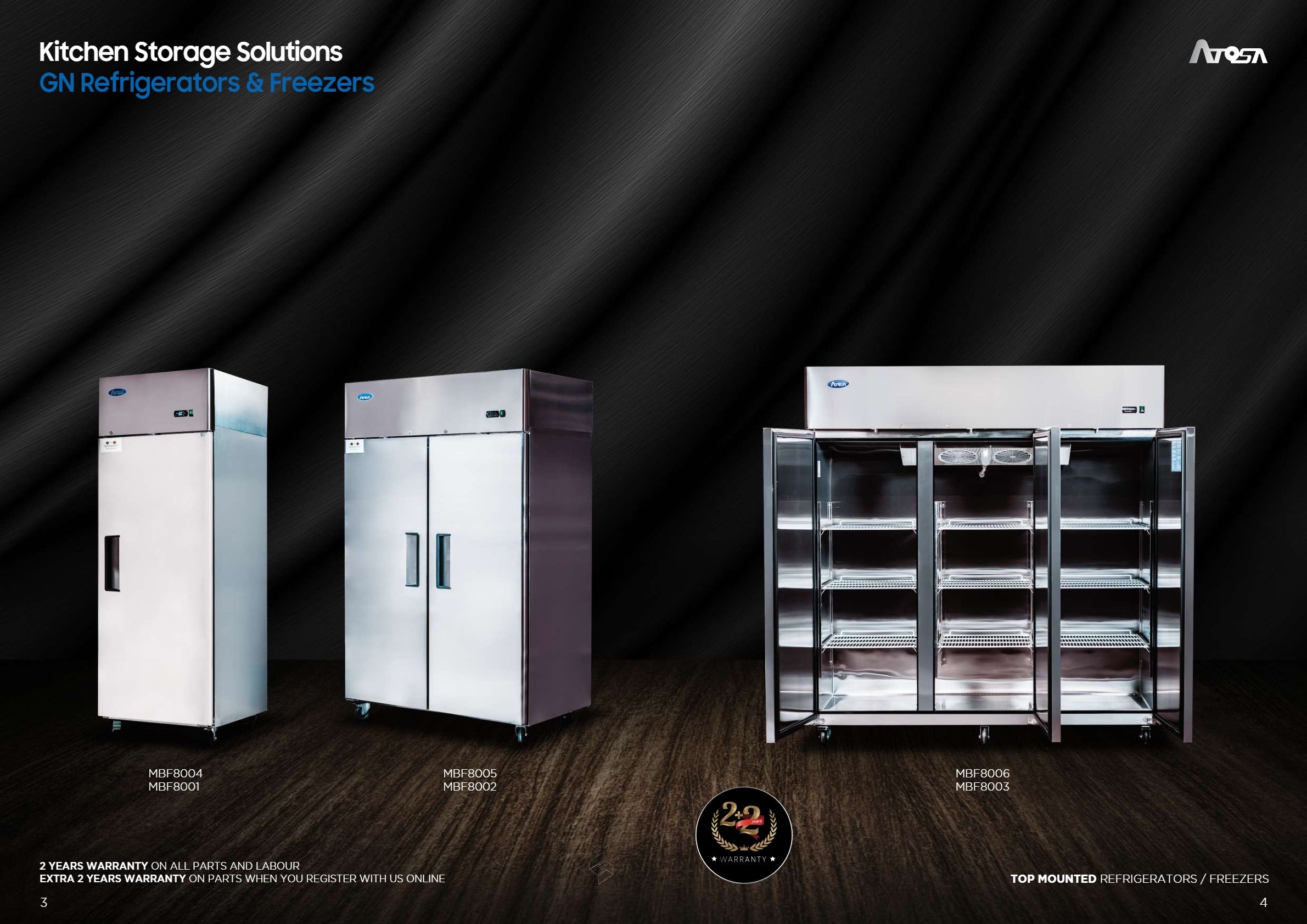 Atosa MBF8004 - Upright Fridge