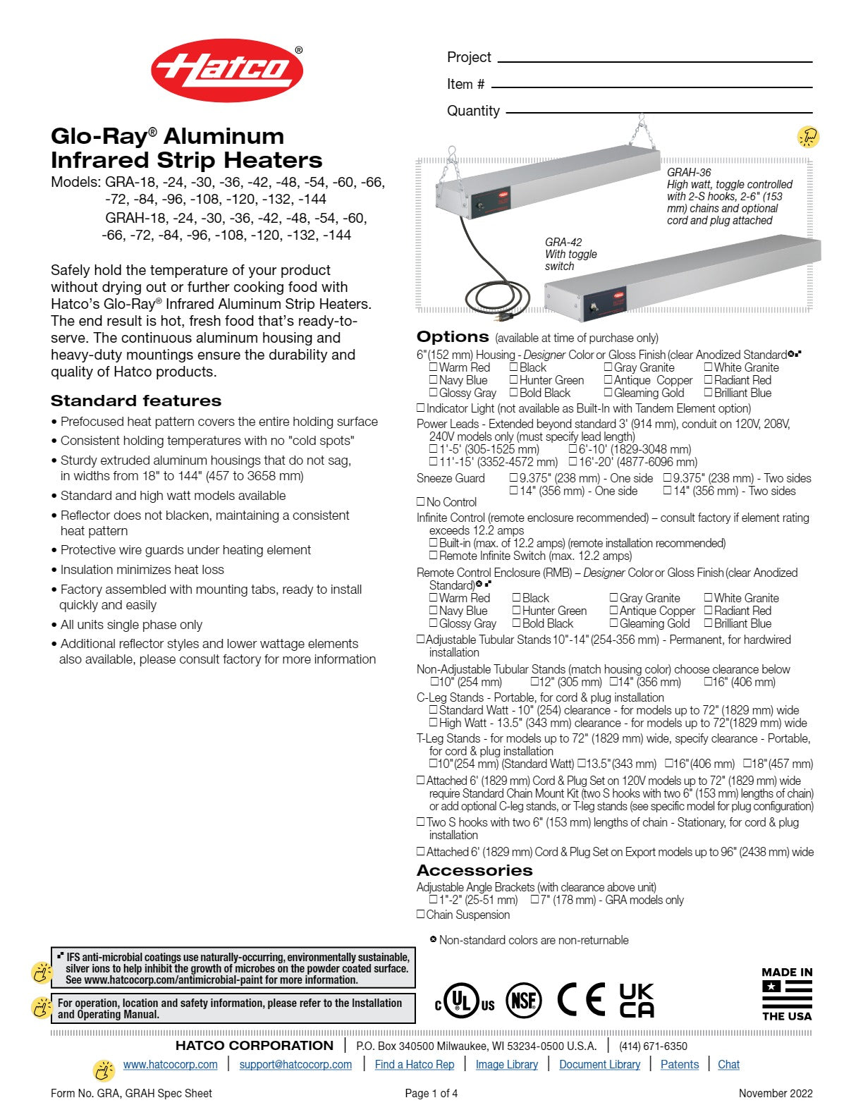 Hatco Glo-Ray GRAH-84 - Food Warmer