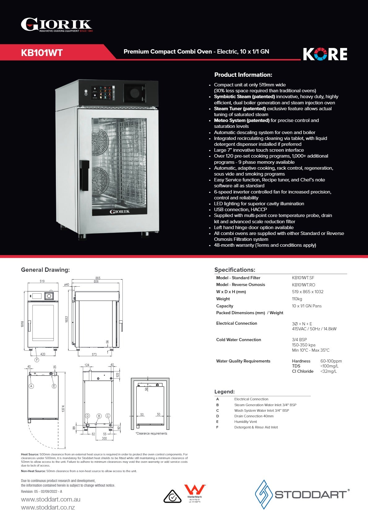 Giorik Kore KBG101WT.RO - Combi Oven