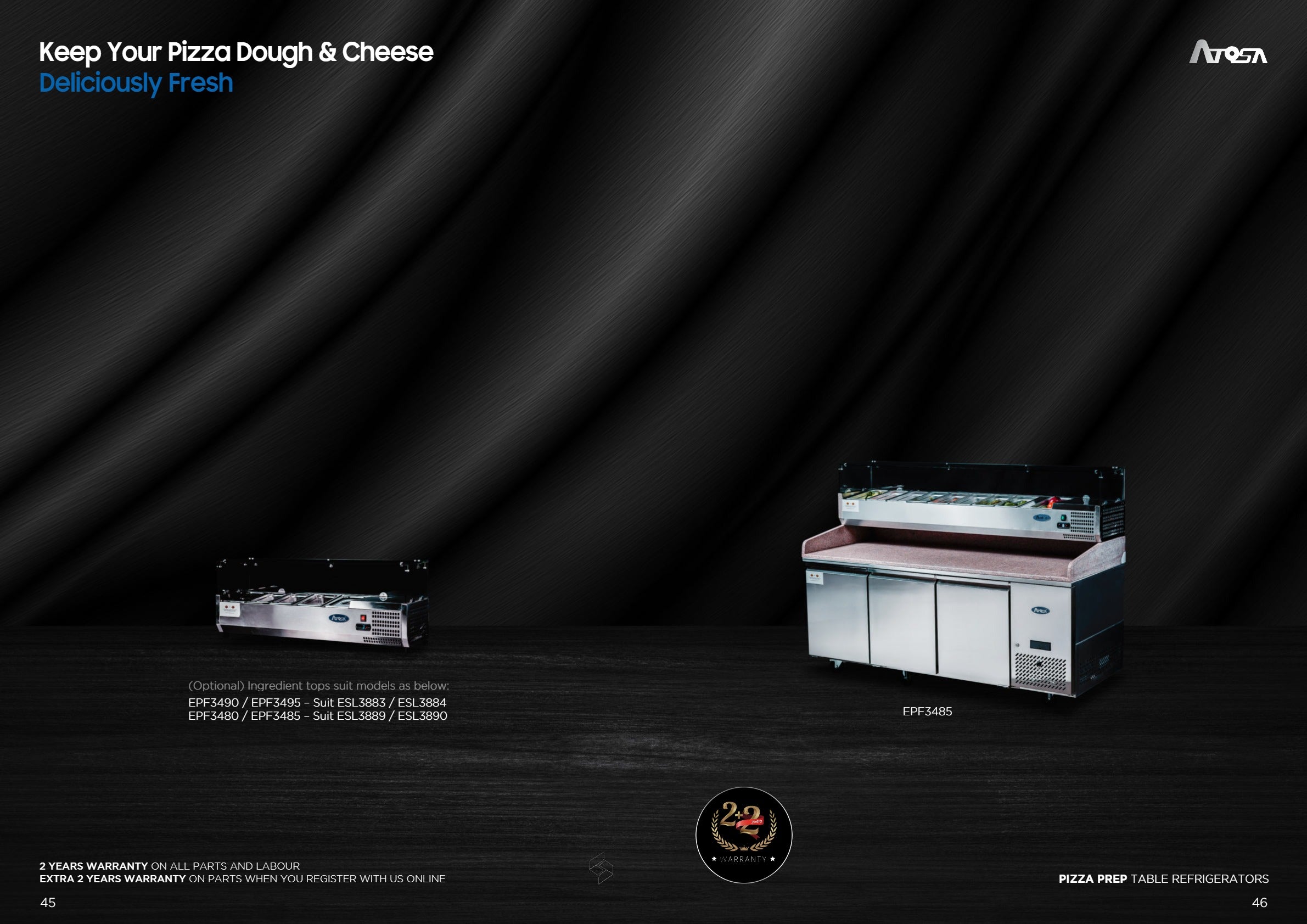 Thumbnail - Atosa EPF3485 - Pizza Prep Fridge