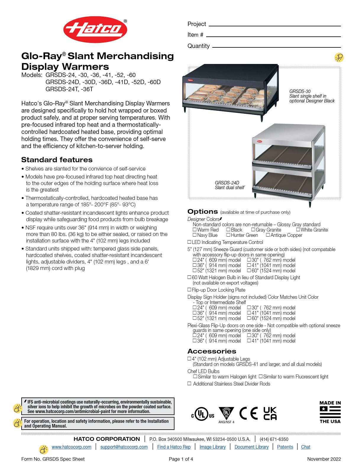 Hatco Glo-Ray GRSDS-52D - Hot Food Display