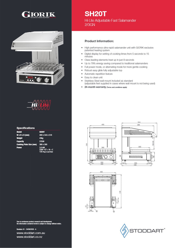 Giorik SH20T - Salamander Grill