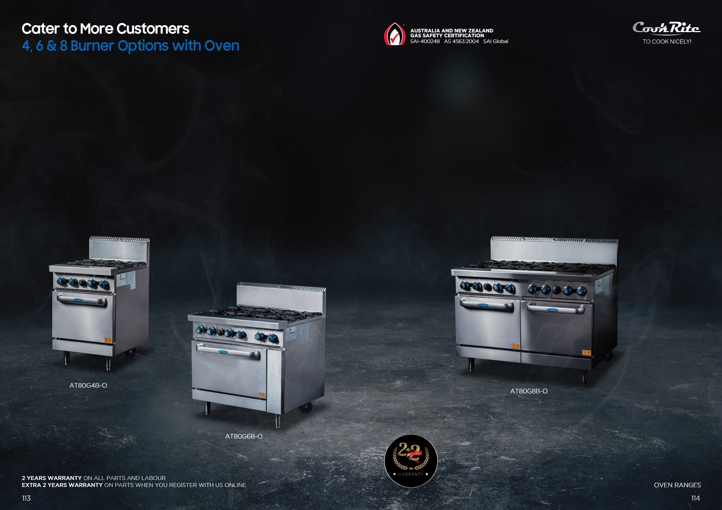 Cookrite AT80G8B-O-LPG - Range Oven