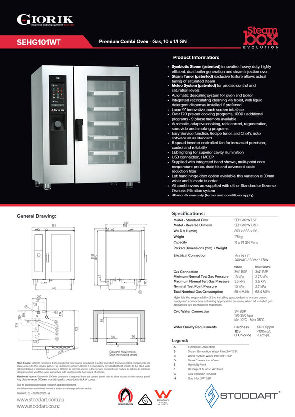 Giorik Steambox Evolution SEHG101WT.RO - Combi Oven