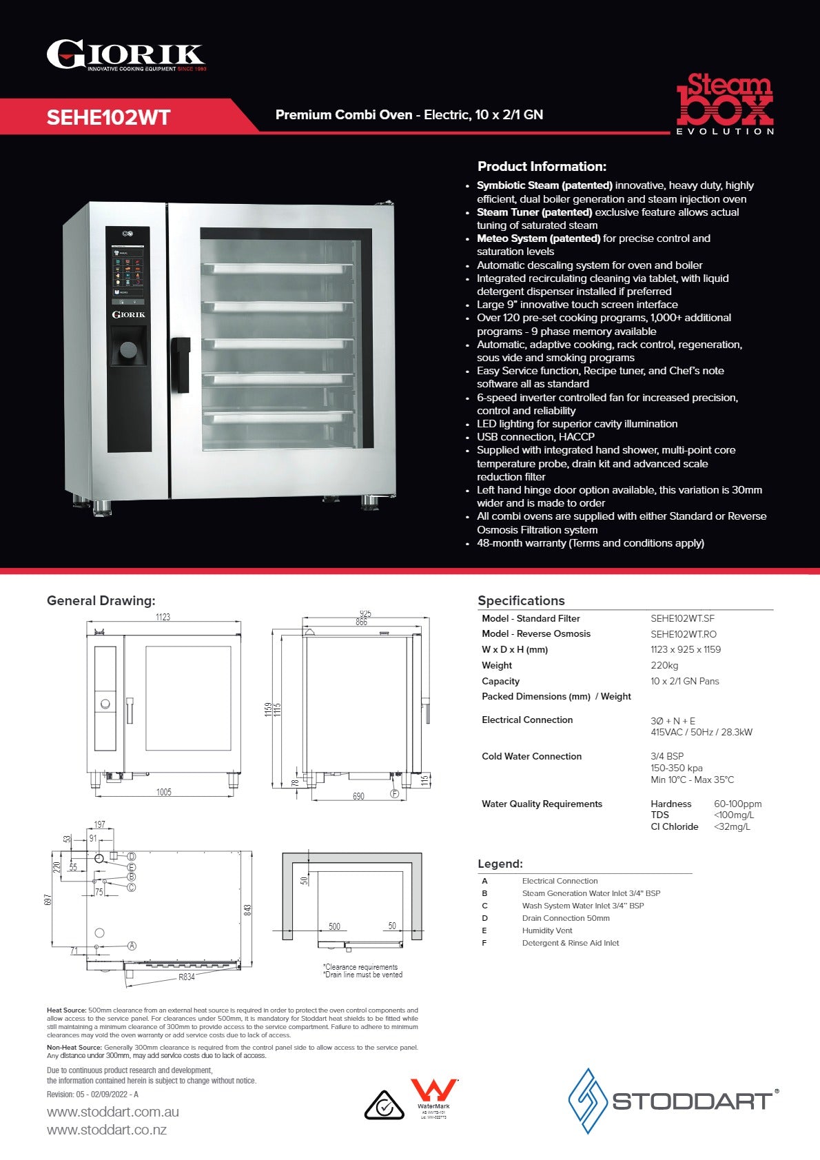 Giorik Steambox Evolution SEHE102WT.RO - Combi Oven