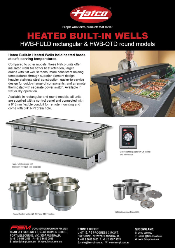 Hatco HWB-4QTD - Built-In Heated Well