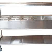 Woodson W.HFSQ25 A Bain Marie 2 rows, 5 bays w/ trolley