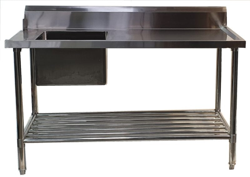 FED SSBD7-1500/A Left Inlet Single Sink Dishwasher Bench – SilverChef NZ