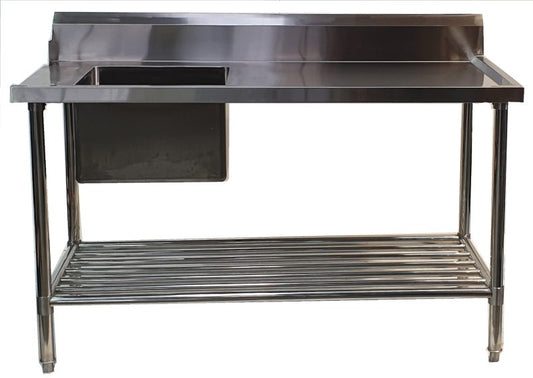 FED SSBD7-1500/A Left Inlet Single Sink Dishwasher Bench