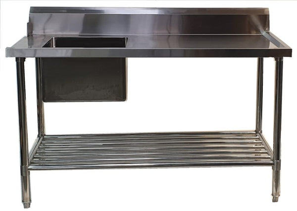 FED SSBD7-1500/A Left Inlet Single Sink Dishwasher Bench
