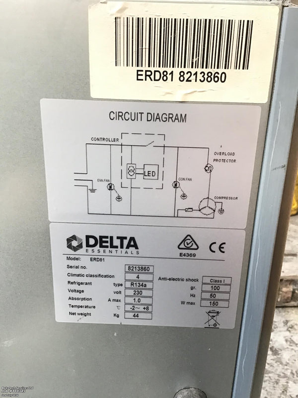 Delta ERD81 Under Counter Chiller