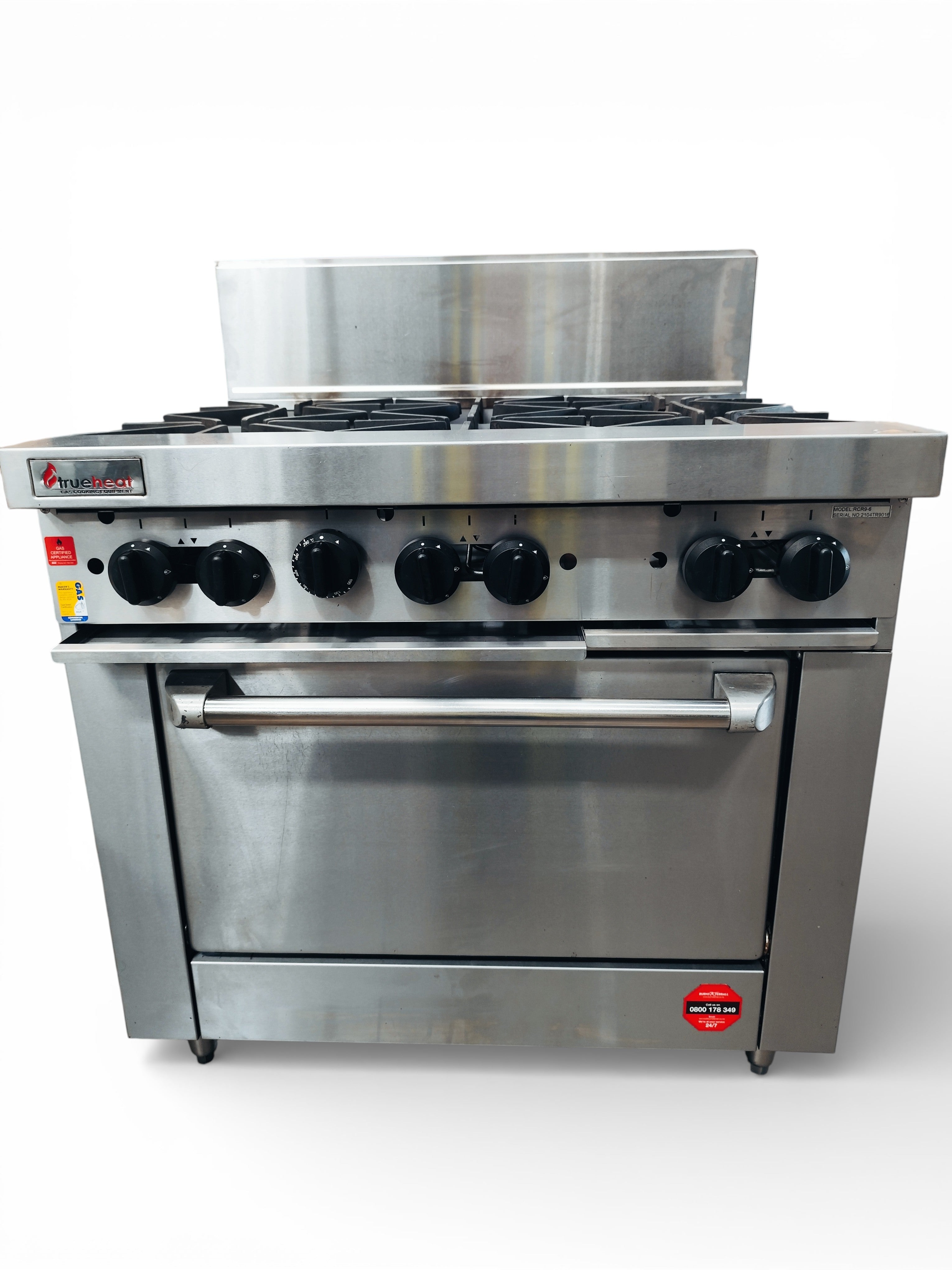 TrueHeat RCR9-6 Range with Static Oven