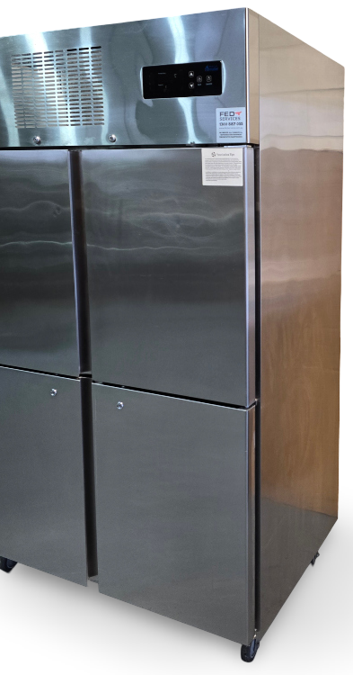 FED SUF1000 Split S/S Door Upright Freezer