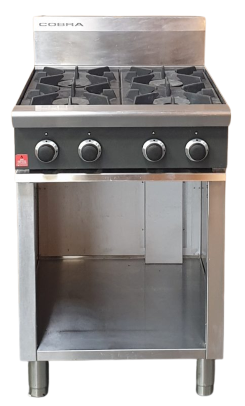 Cobra C6DF Four Burner Gas Cooktop on Cabinet Base