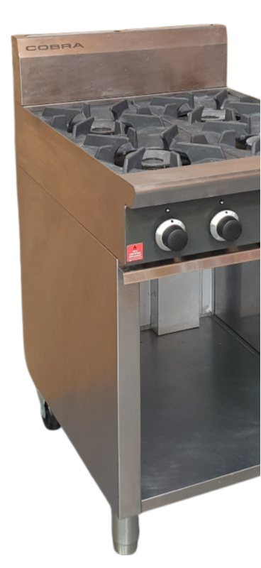 Cobra C6DF Four Burner Gas Cooktop on Cabinet Base