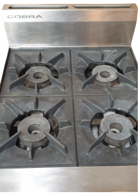 Cobra C6DF Four Burner Gas Cooktop on Cabinet Base