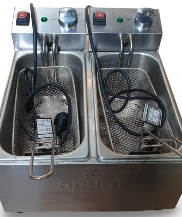 Apuro DB230-A Double Counter Electric Fryer