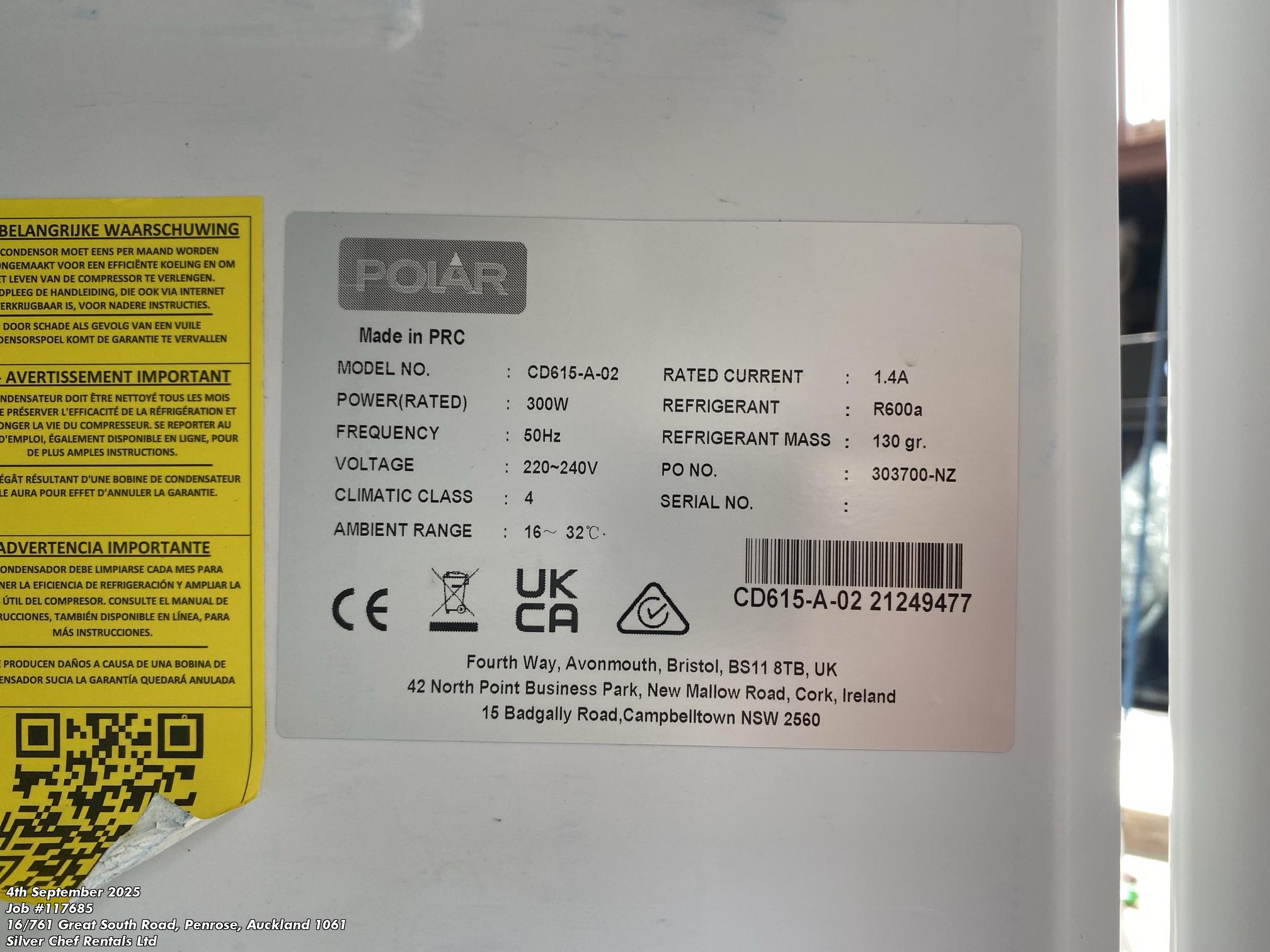 Polar CD615-A Upright Freezer