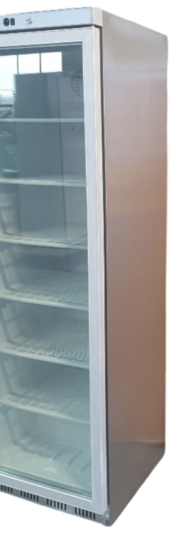 FED HF400G S/S Glass Door Display Freezer
