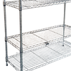 3 Tier Chrome Wire Shelving on Castors