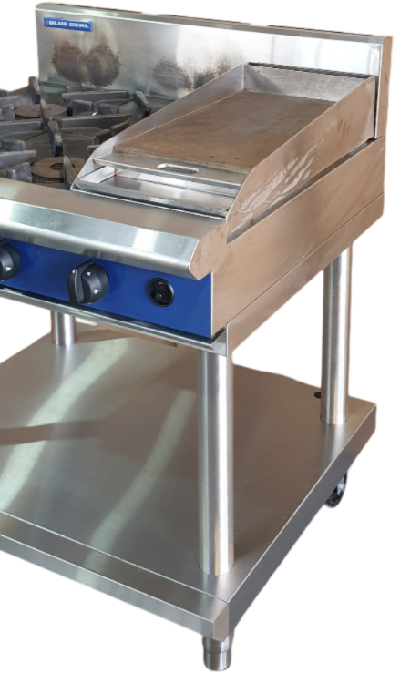 Blue Seal G516C-LS 4 Burner Cooktop + Griddle on Leg Stand