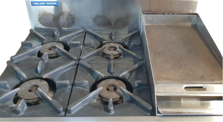 Blue Seal G516C-LS 4 Burner Cooktop + Griddle on Leg Stand