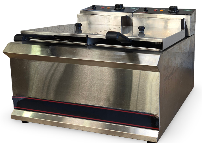 Cater Master TT-WE38A Benchtop Twin Electric Deep Fryer