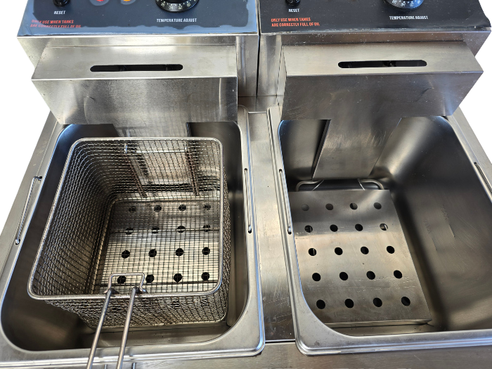 Cater Master TT-WE38A Benchtop Twin Electric Deep Fryer