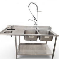 Stainless Steel Inlet Bench with Sink and Faucet