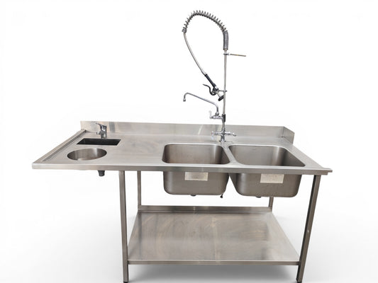 Stainless Steel Inlet Bench with Sink and Faucet