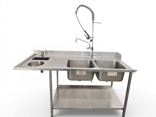 Stainless Steel Inlet Bench with Sink and Faucet