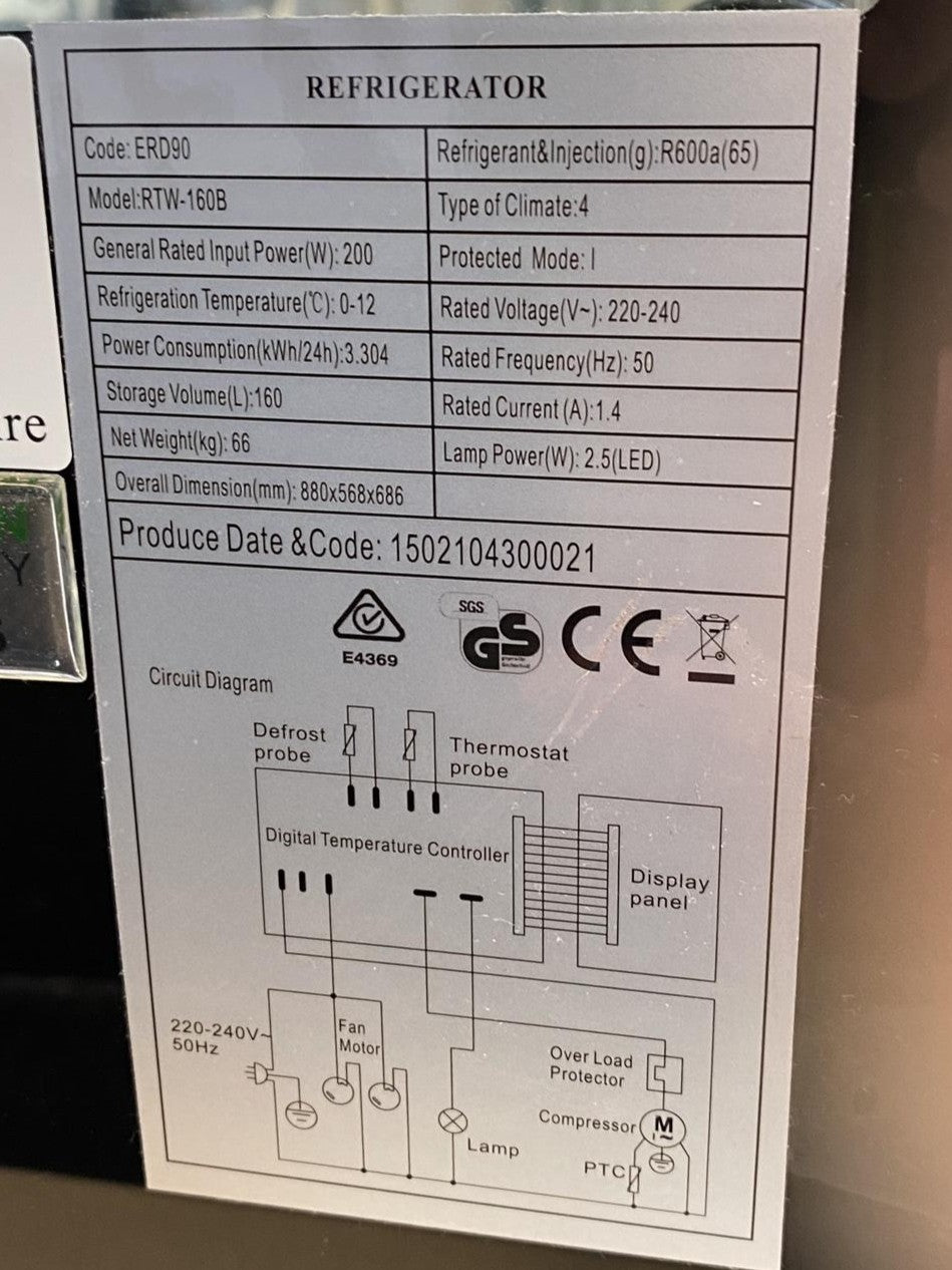Delta ERD90 On Counter Refrigerated Display