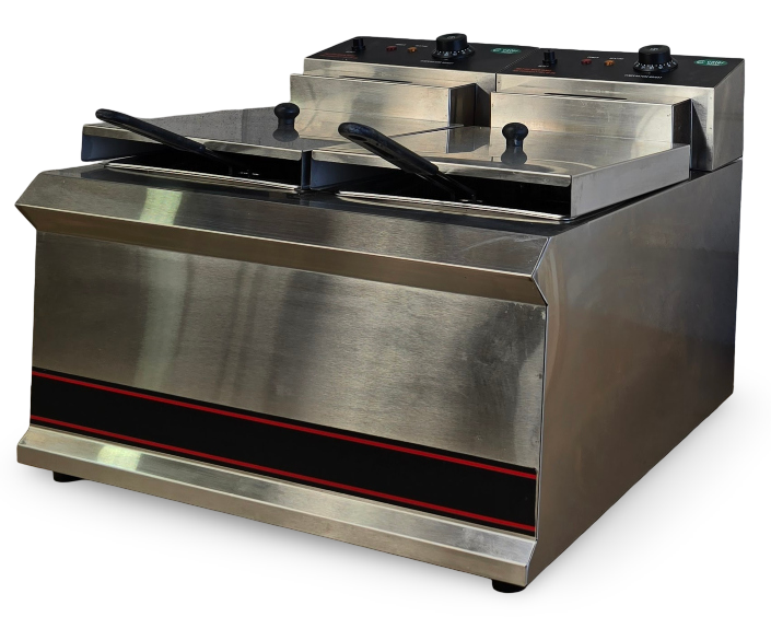 Cater Master TT-WE38A Benchtop Twin Electric Deep Fryer