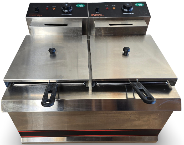 Cater Master TT-WE38A Benchtop Twin Electric Deep Fryer