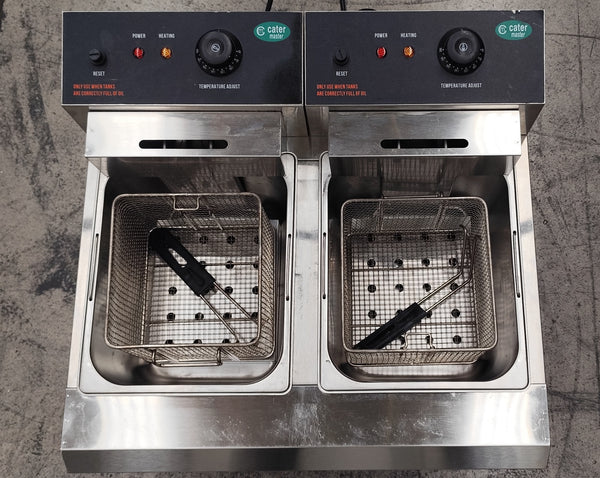 Catermaster TT-WE38A Benchtop Twin Electric Fryer