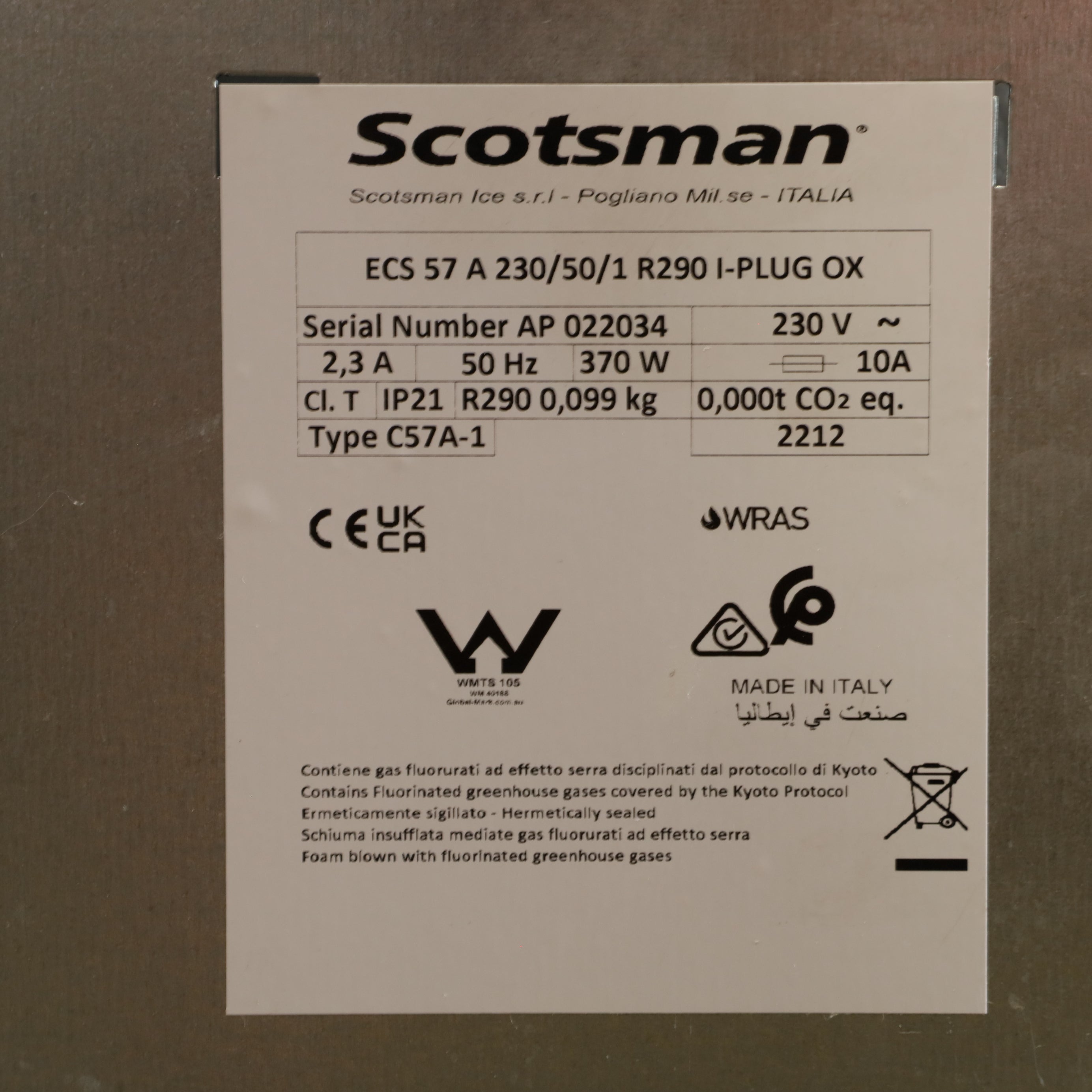 Scotsman ECS57AS Ice Machine