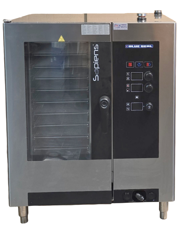 Blue Seal Sapiens E10RSDW Electric 10-Tray Combi Oven with Stacking Kit