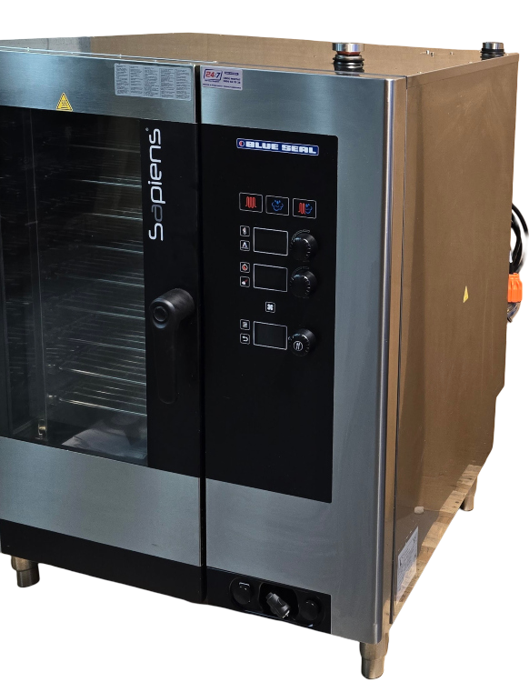 Blue Seal Sapiens E10RSDW Electric 10-Tray Combi Oven with Stacking Kit