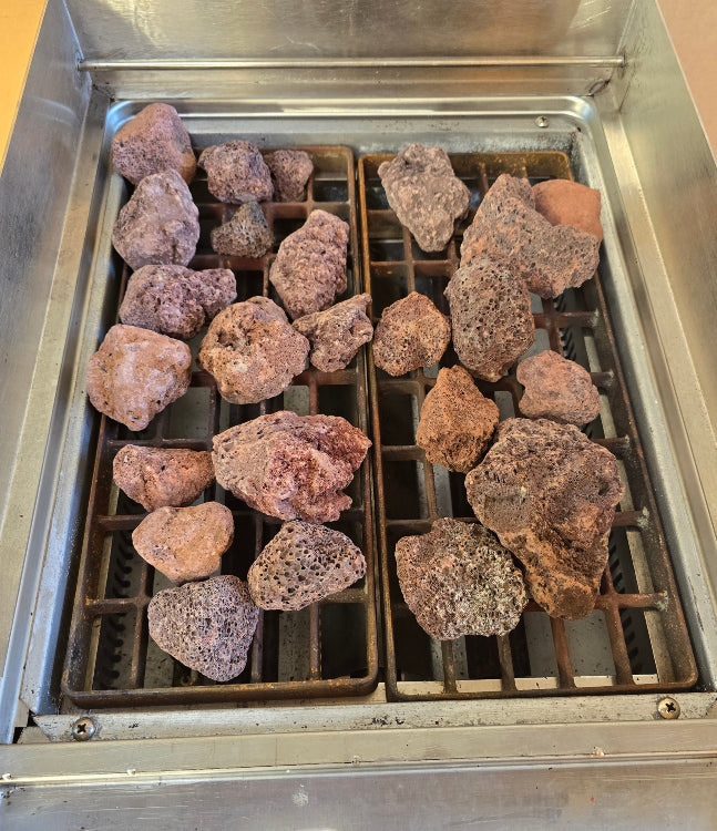 FED JUS-TRH40 Benchtop Lava Rock Grill with Stand