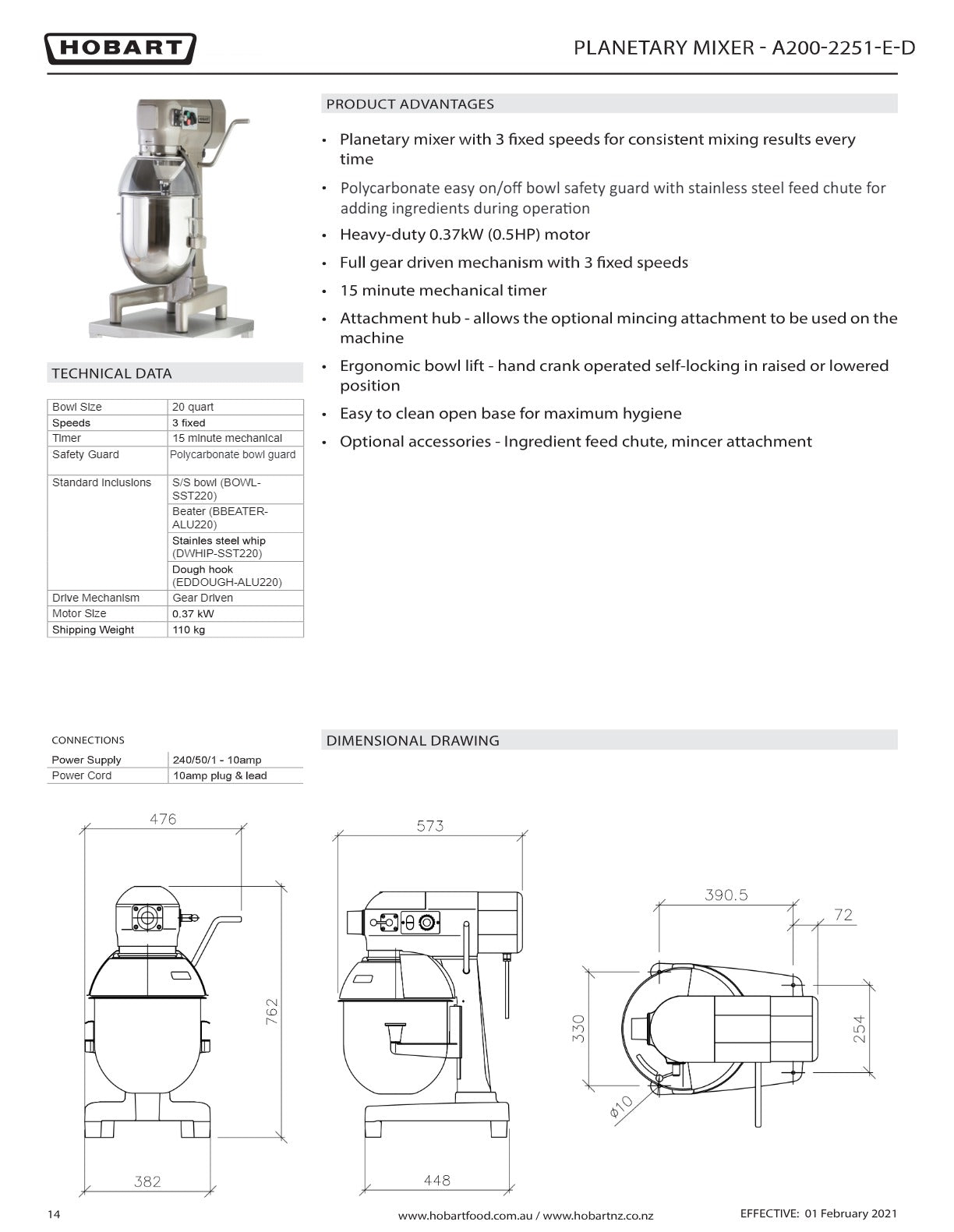 Hobart A200 - Planetary Mixer