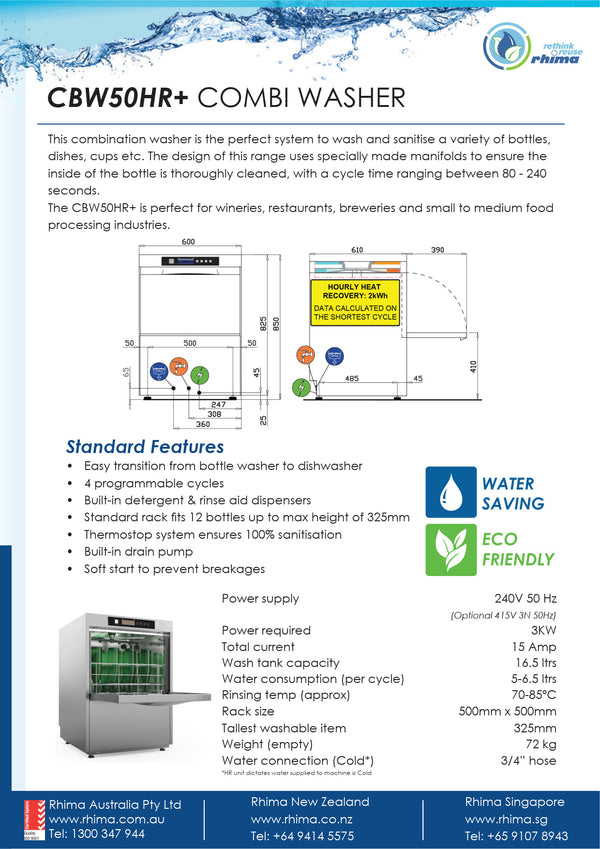Rhima CBW50HR+ - Combi Washer