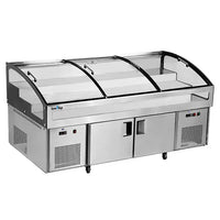 Snow Village BT-B2.5/D-T3 - Stainless Double Door with Triple Temperature Display Cabinet