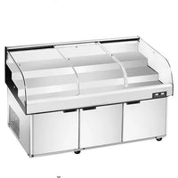 Snow Village BT-K2.5-T3XQ - Stainless Steel Double Door with Triple Temperature Display Cabinet