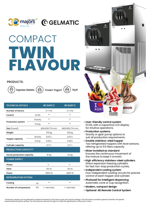 Gelmatic BV Easy 2 Pump - Gelato/Soft Serve/Acai Machine